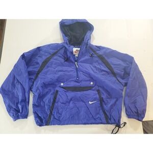 Vtg‎ 90s Nike White Tag Embroidered Swoosh Pullover Windbreaker Jacket Women's M